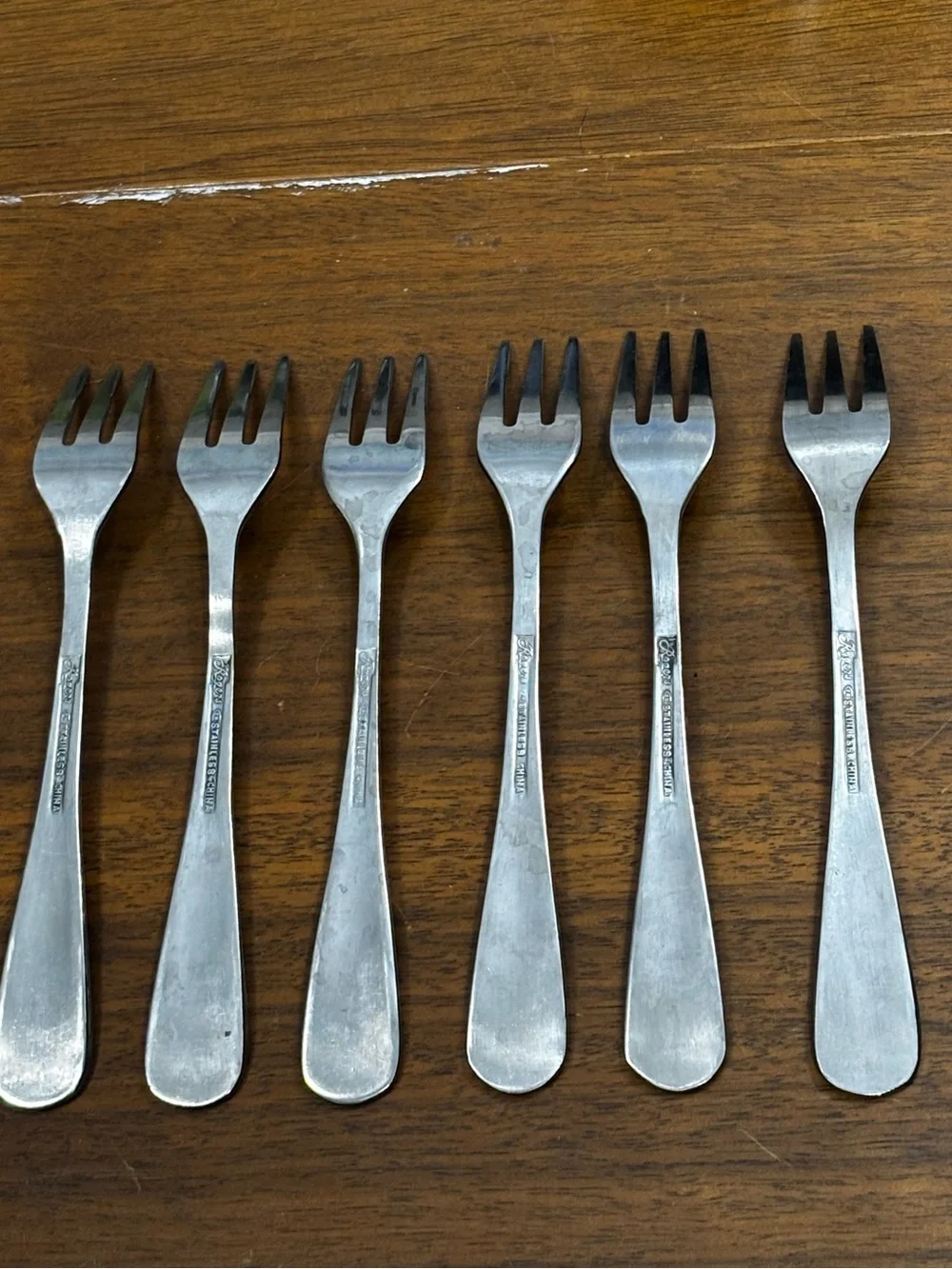Rogers Jefferson Manor Stainless Steel 6 Appetizer Shrimp Forks  5 1/2